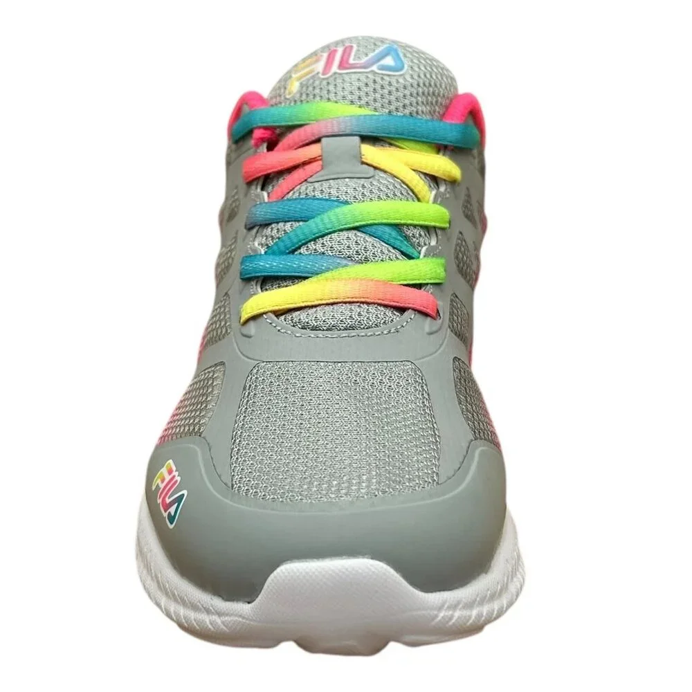 Fila‎ Youth Girl's Athletic Sneakers Size 5 Gray-Multicolor Lightweight Comfort